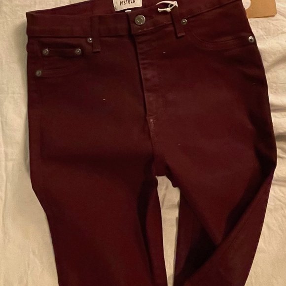 PISTOLA - Lennon High Rise Crop Boot in Coated Merlot | Size: 27W | NWT/NEW - Picture 6 of 9